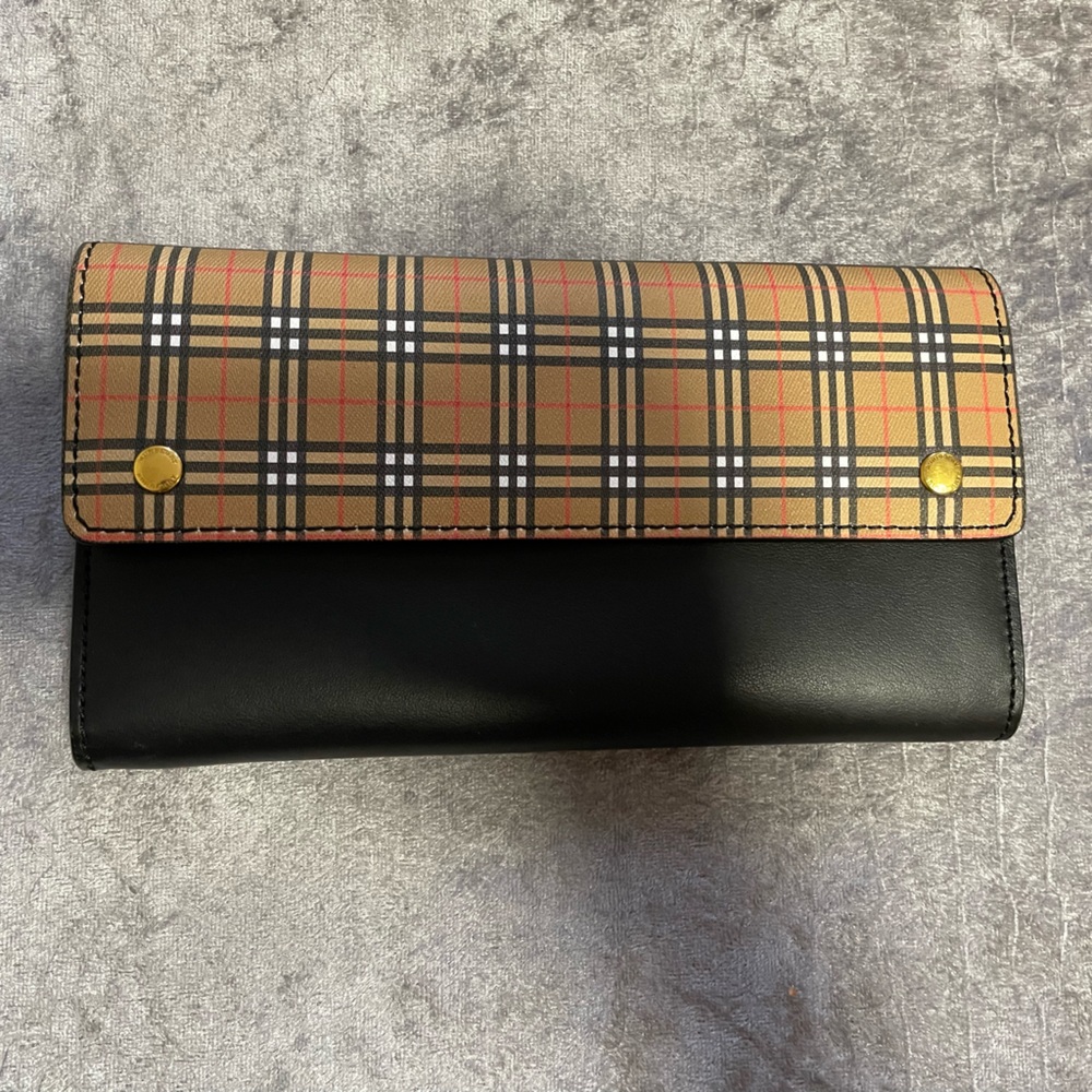 AUTH BURBERRY CROSSCHECK WALLET